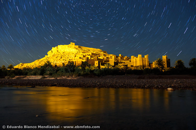 Night and stars. Kasar Ait ben haddou. Morocco. North Africa.