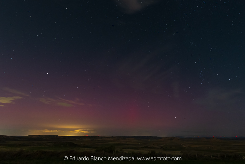 Aurora boreal y contaminación lumínica